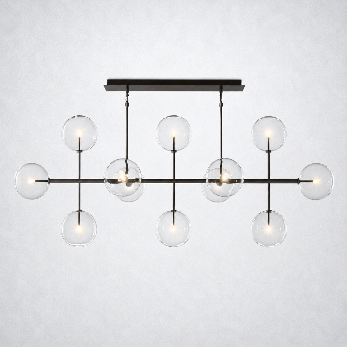 Quintara Glass Globe Linear Chandelier 72''