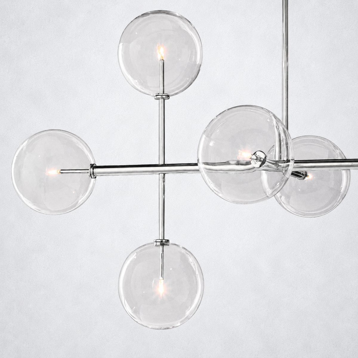 Quintara Glass Globe Linear Chandelier 72''