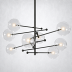 Quintara Glass Globe Pendant Chandelier 79''