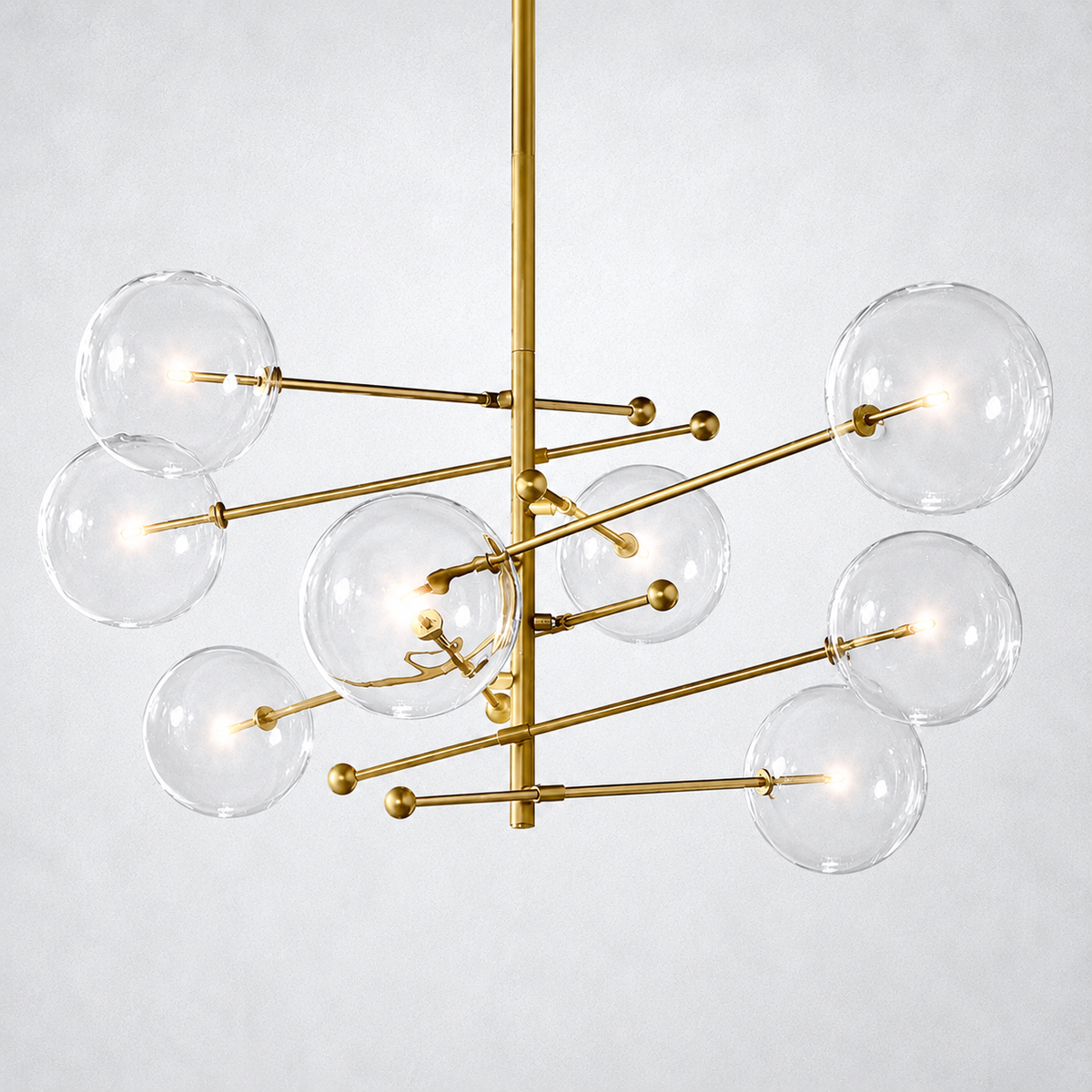 Quintara Glass Globe Pendant Chandelier 79''