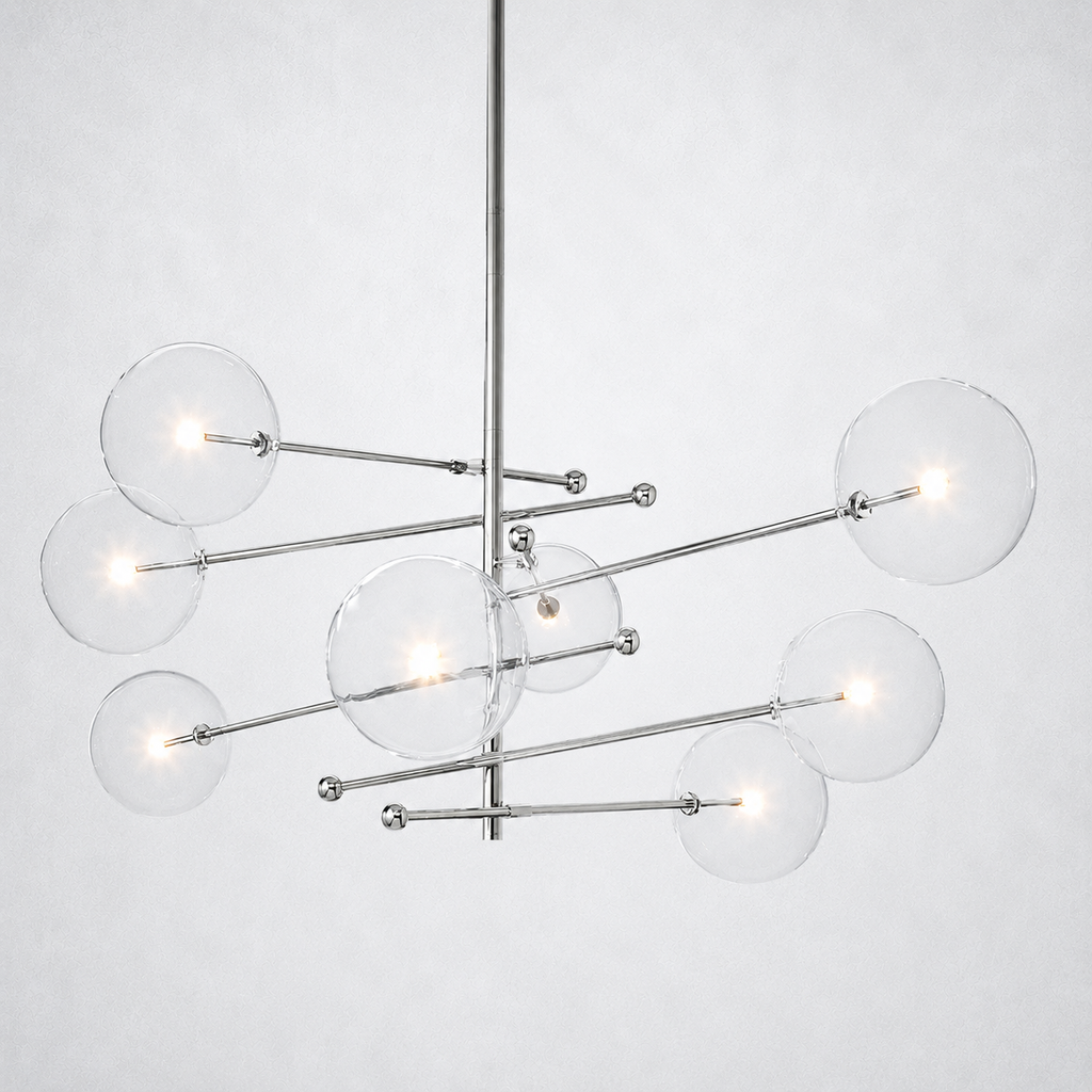Quintara Glass Globe Pendant Chandelier 79''