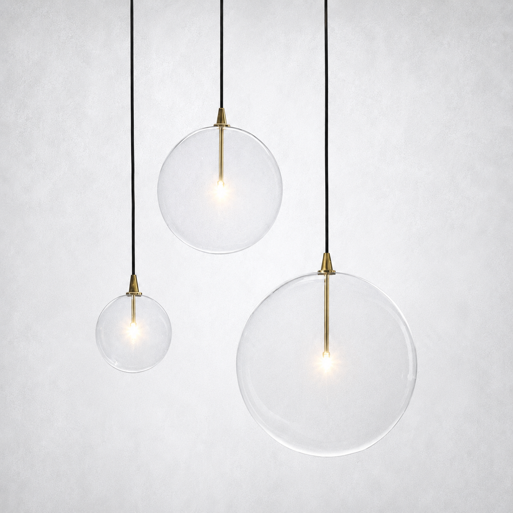 Quintara Glass Globe Pendant Light 6" 10" 14"