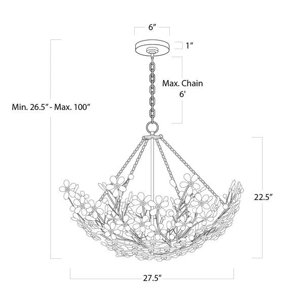 Isadora 6 Lights Round Chandelier