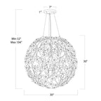Isadora 8 Lights Spherical Chandelier 30"