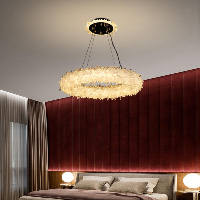 Savoy Crystal Cluster Halo Modern Chandelier