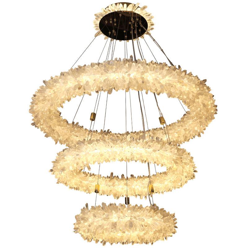 Savoy Crystal Cluster Halo Modern Chandelier