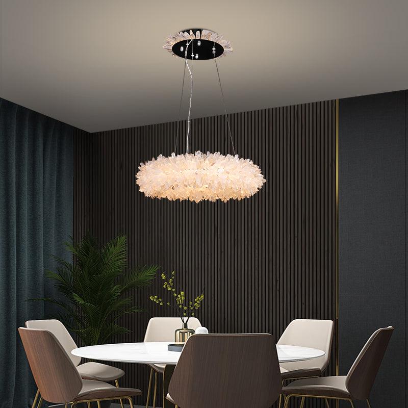 Savoy Crystal Cluster Halo Modern Chandelier