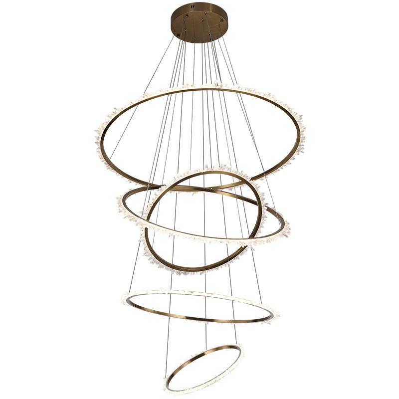 Savoy Crystal Cluster Multi Rings Chandelier