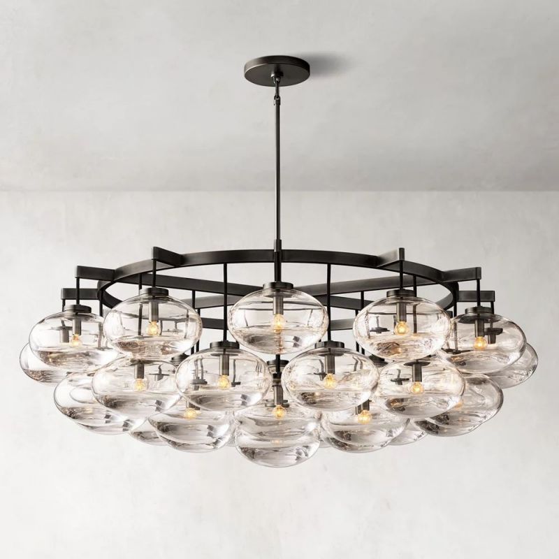 Babrette Clear Glass Round Chandelier