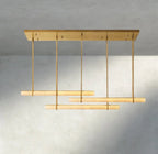Budubon Alabaster Triple Bar Linear Chandelier