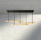 Budubon Alabaster Triple Bar Linear Chandelier
