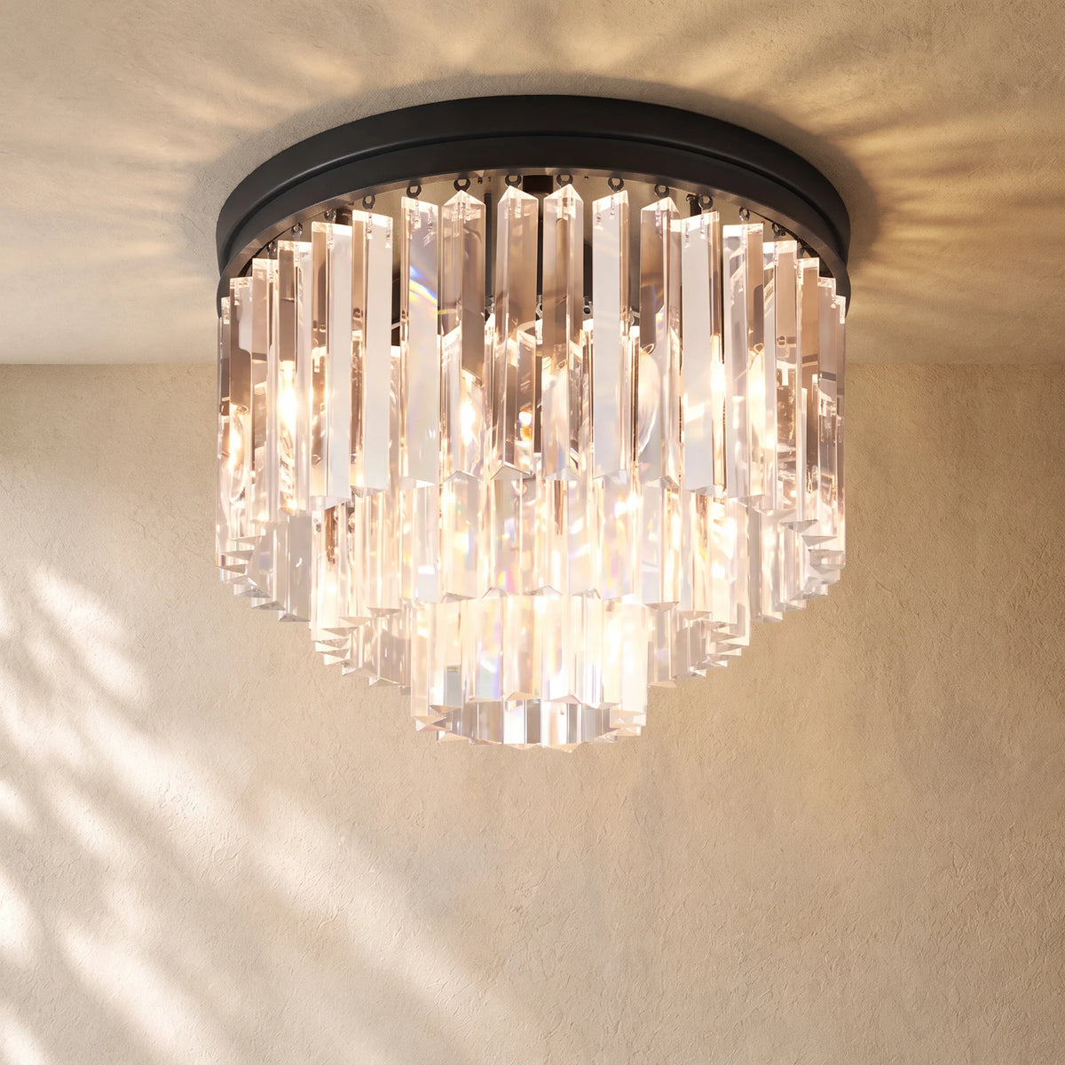 1920s Art Deco Round Flushmount
