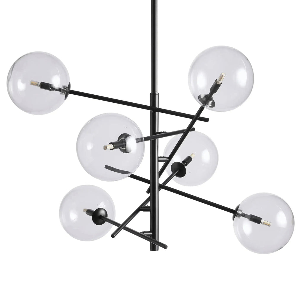 Clear Glass Globe Chandelier