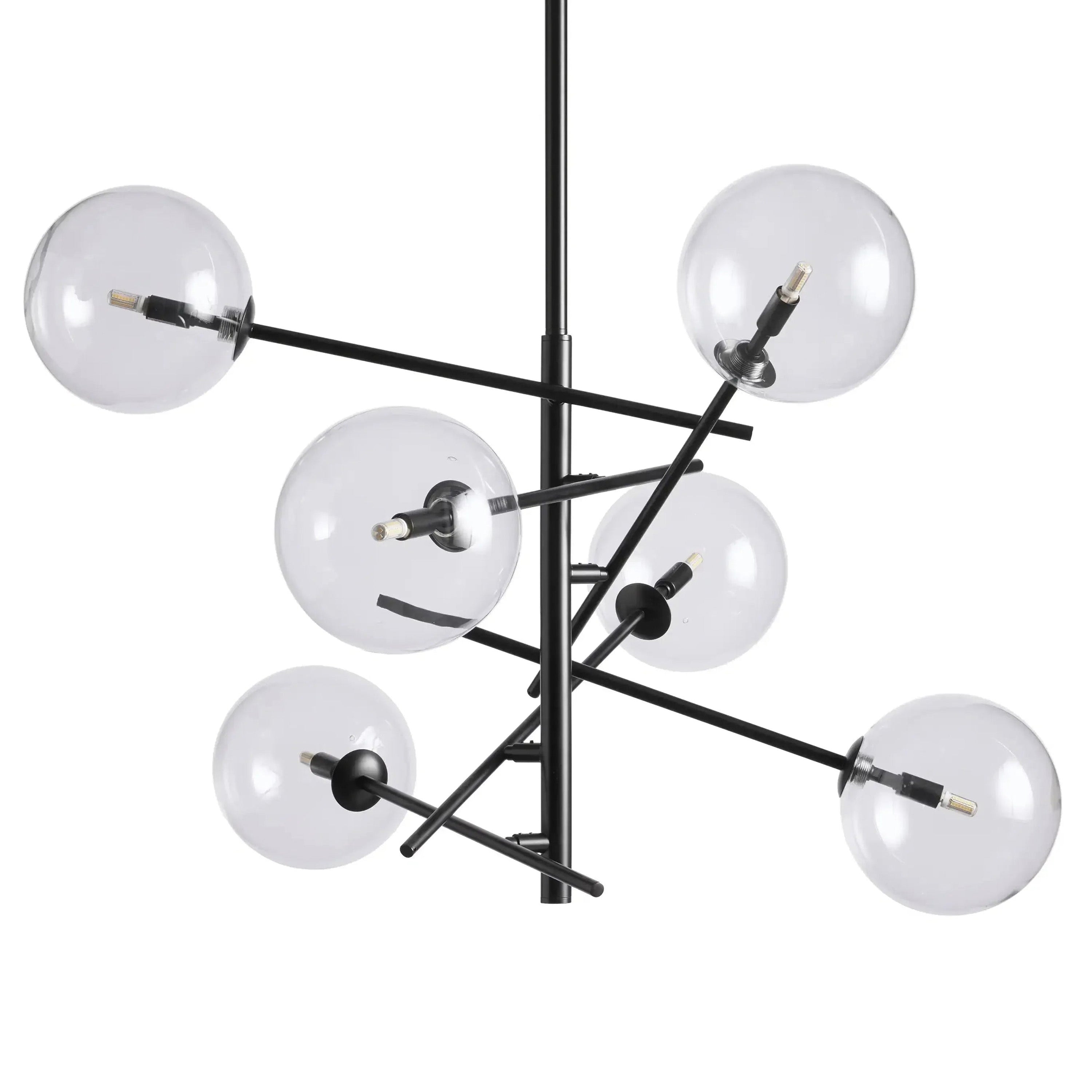 Clear Glass Globe Chandelier