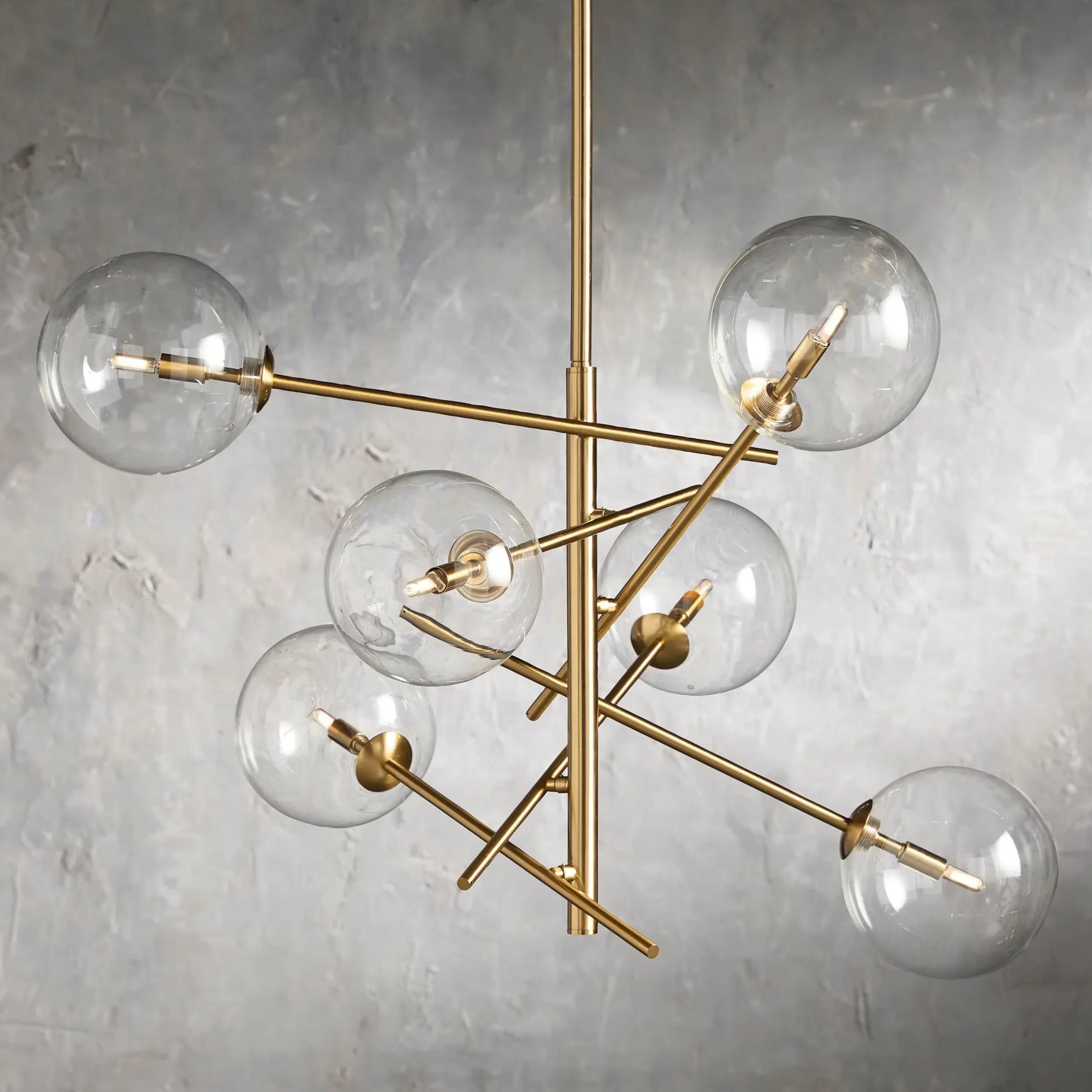Clear Glass Globe Chandelier