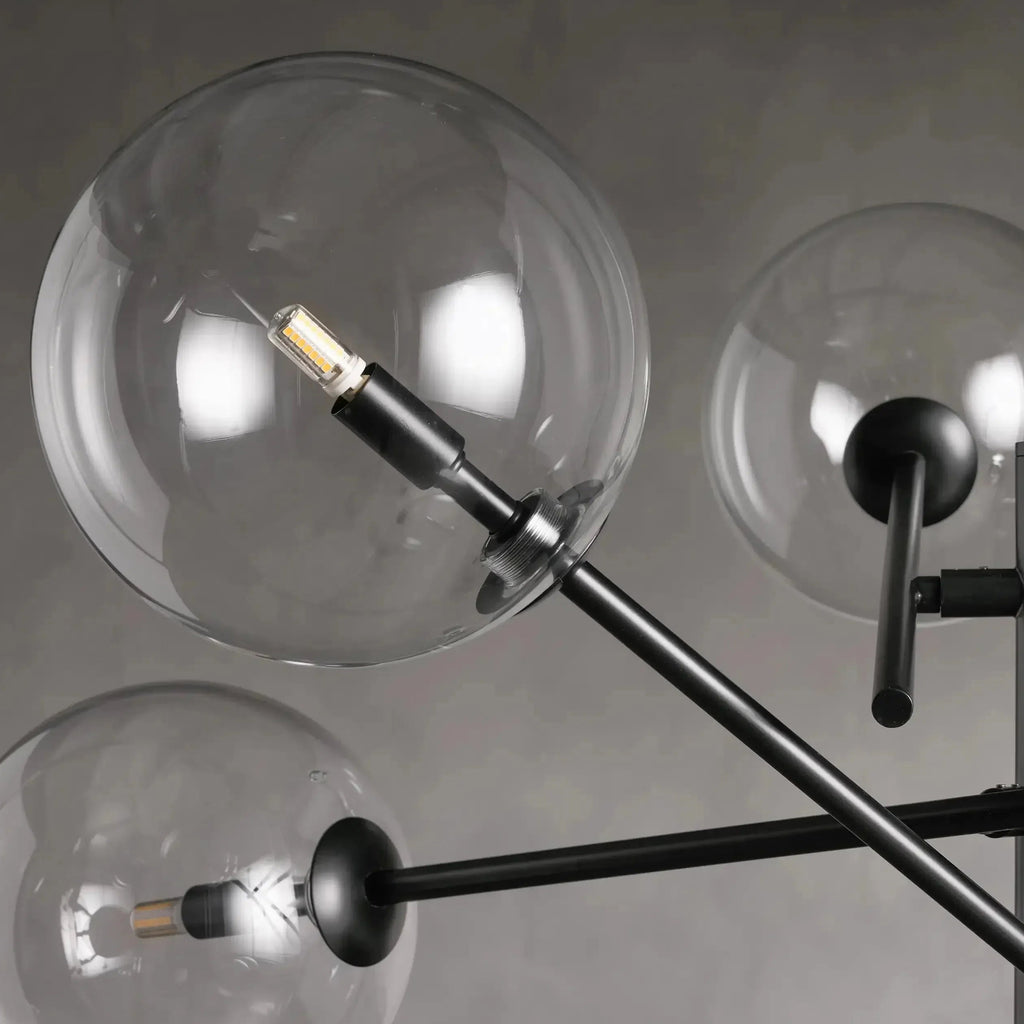 Clear Glass Globe Chandelier