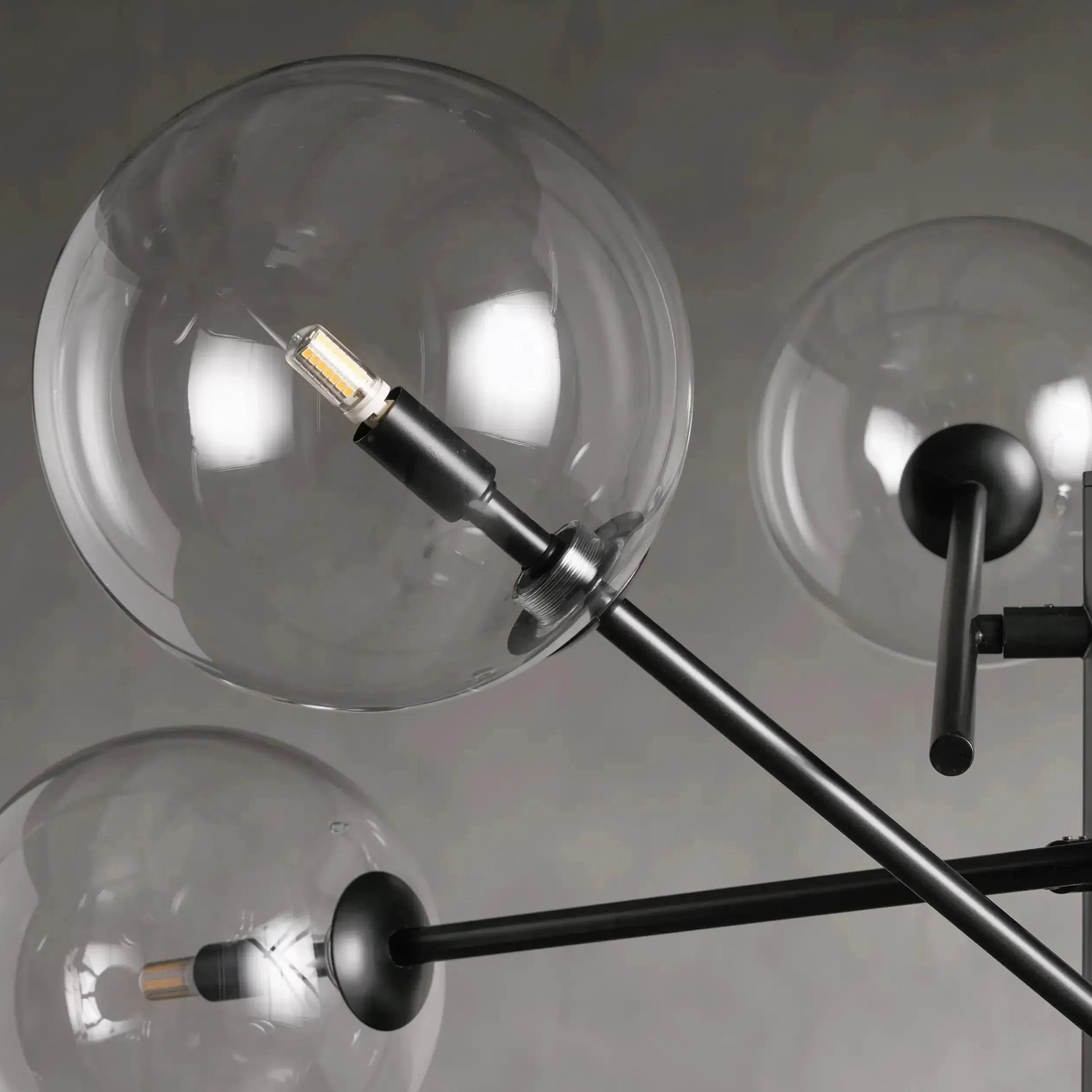 Clear Glass Globe Chandelier