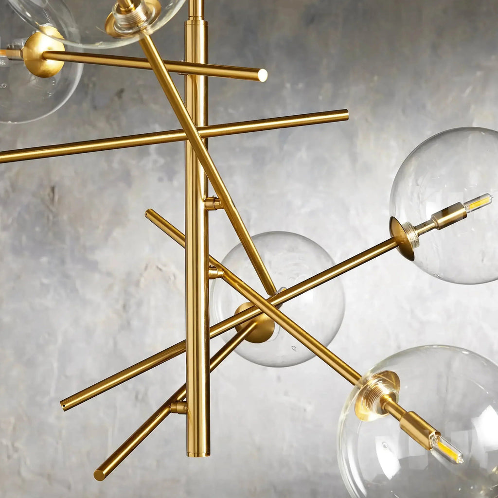 Clear Glass Globe Chandelier