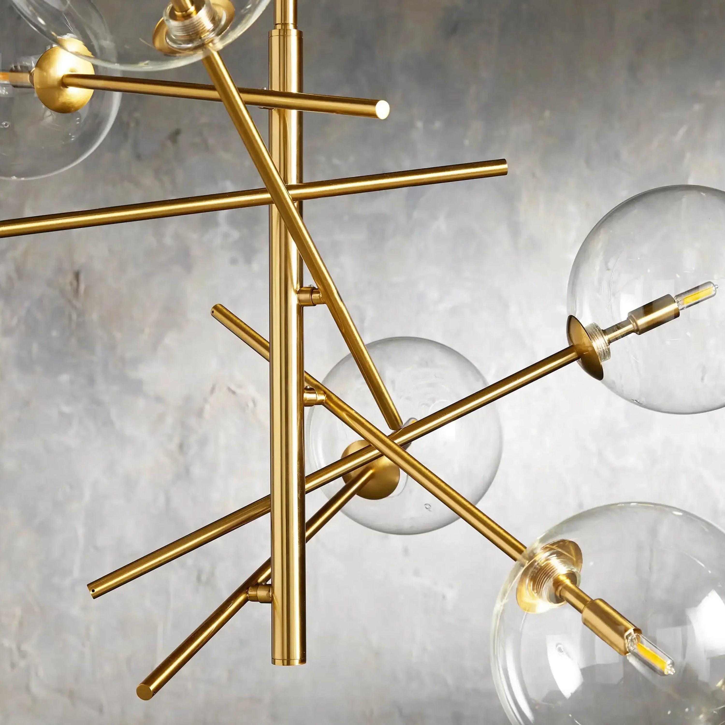 Clear Glass Globe Chandelier