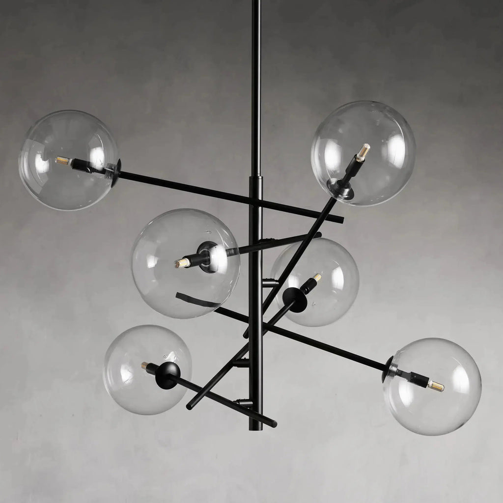 Clear Glass Globe Chandelier