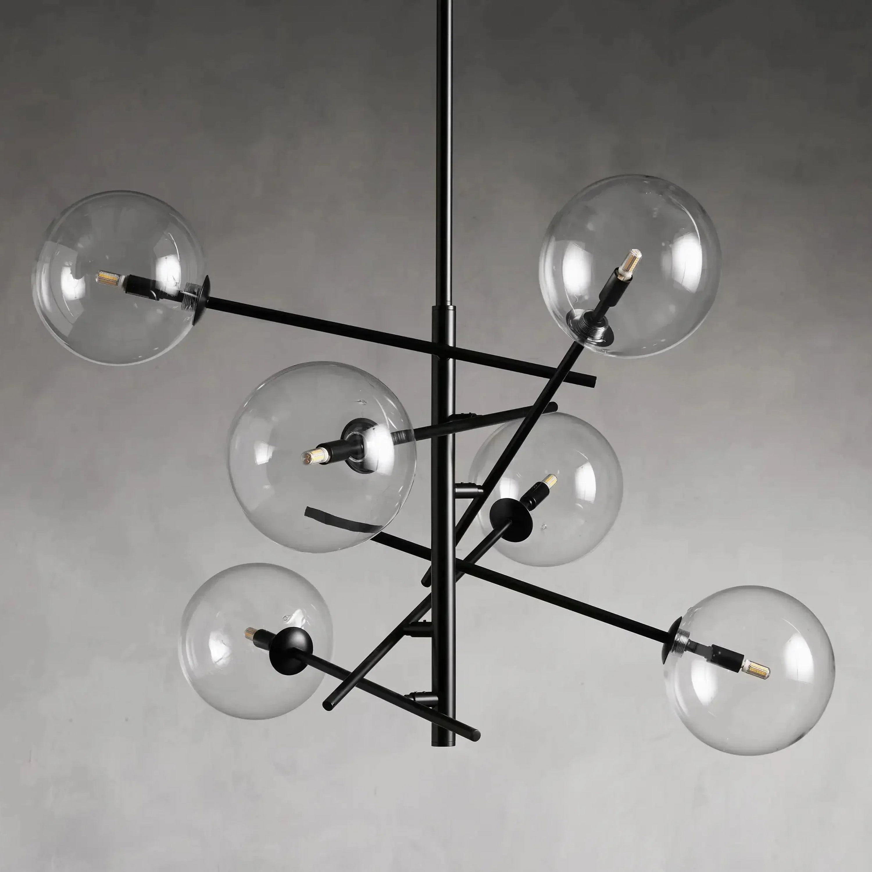 Clear Glass Globe Chandelier