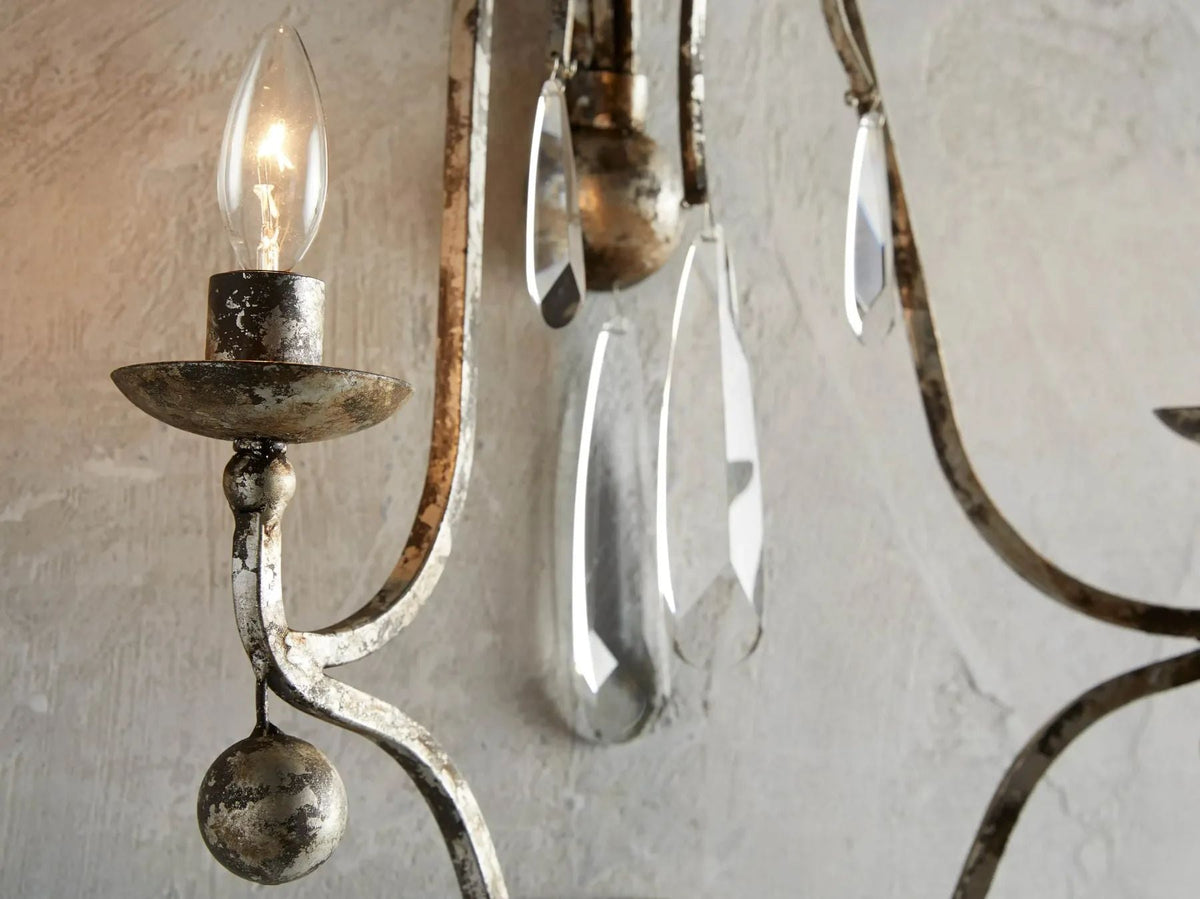 Equinox Crystal 2 Lights Wall Sconce