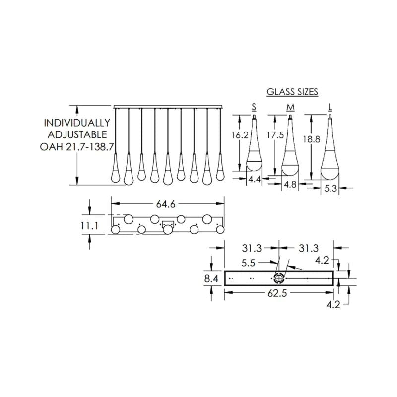 Novelle Linear Chandelier