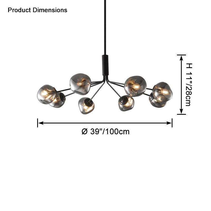 Satin Glass Chandelier