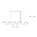 Lenox Linear Glass Chandelier