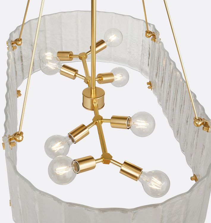 Manor Glass Linear Chandelier 48''