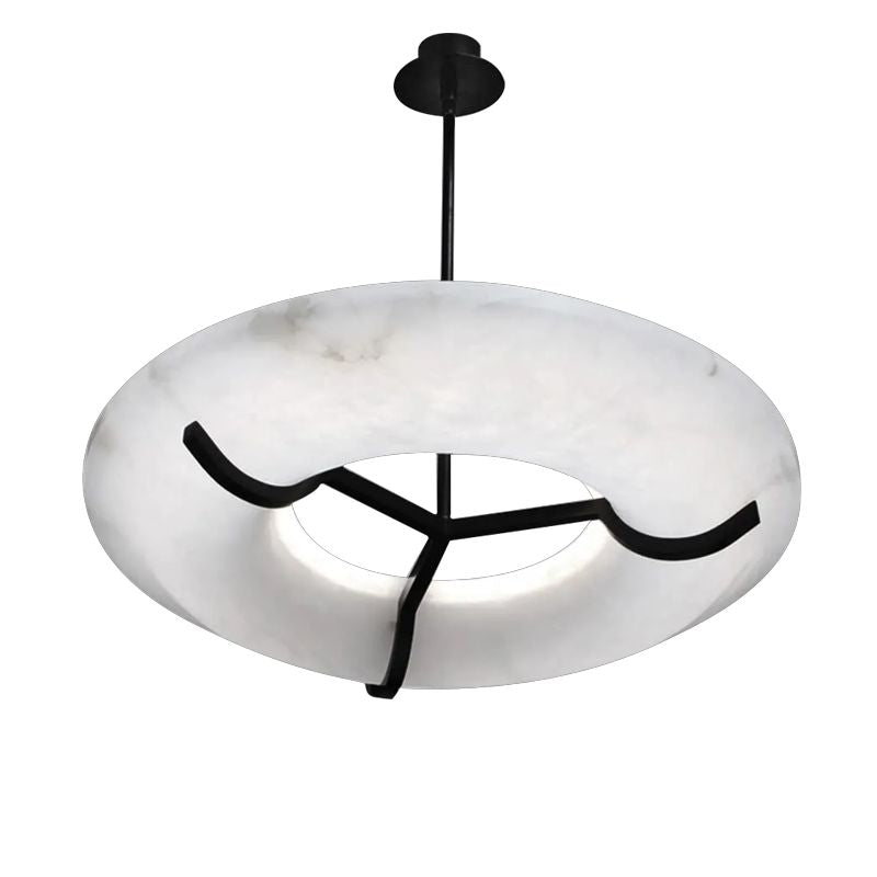 Nova Modern Round Alabaster Chandelier