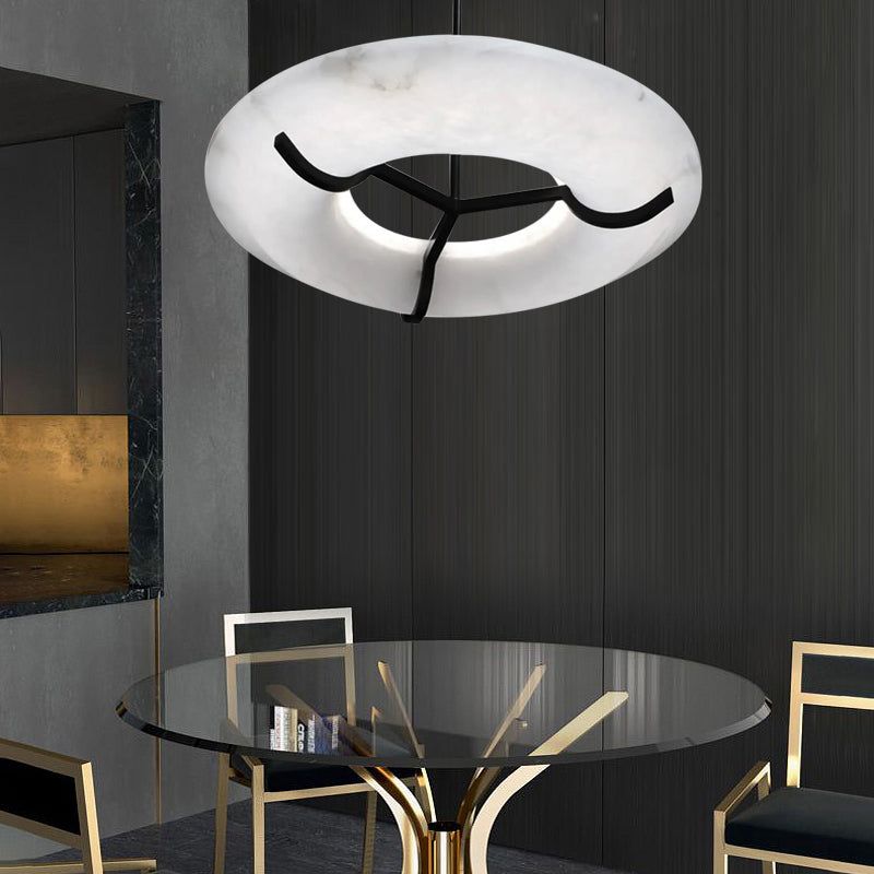 Nova Modern Round Alabaster Chandelier