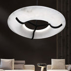 Orion Round Alabaster Dining Room Chandelier