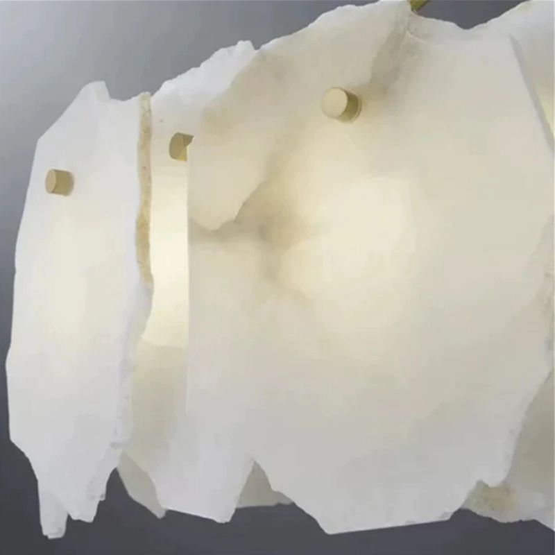 Alabaster Moira Marble Modern Round Chandelier