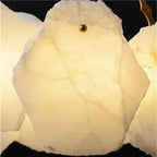 Alabaster Moira Marble Modern Round Chandelier