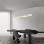 Moonlit Alabaster Kitchen Island Chandelier 60"