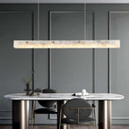 Moonlit Alabaster Kitchen Island Chandelier 60"