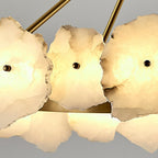 Moonlit Alabaster Modern Round Chandelier