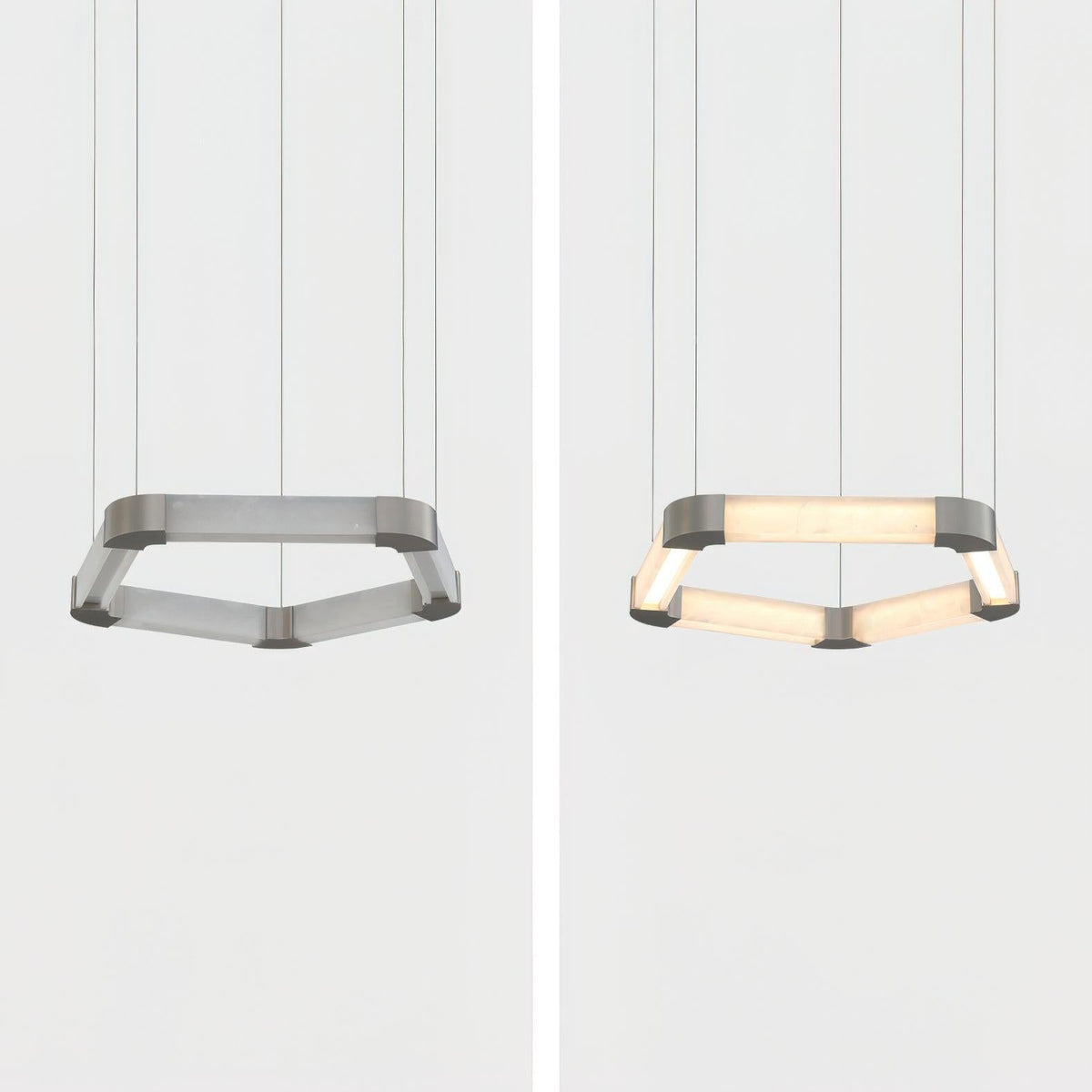 Ola Single Alabaster Ring Chandelier