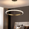 Savoy Contemporary K9 Crystal Halo Ring Foyer Chandelier
