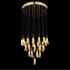 Savoy Contemporary Rock Crystal Eggplant Chandelier