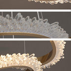 Savoy Staircase K9 Crystal Ring Chandelier