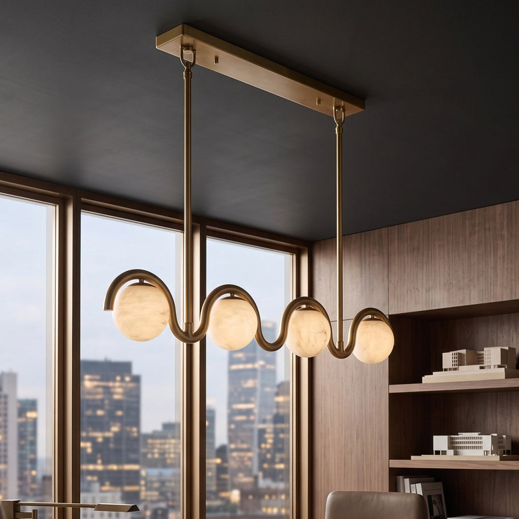Lenox Linear Alabaster Chandelier