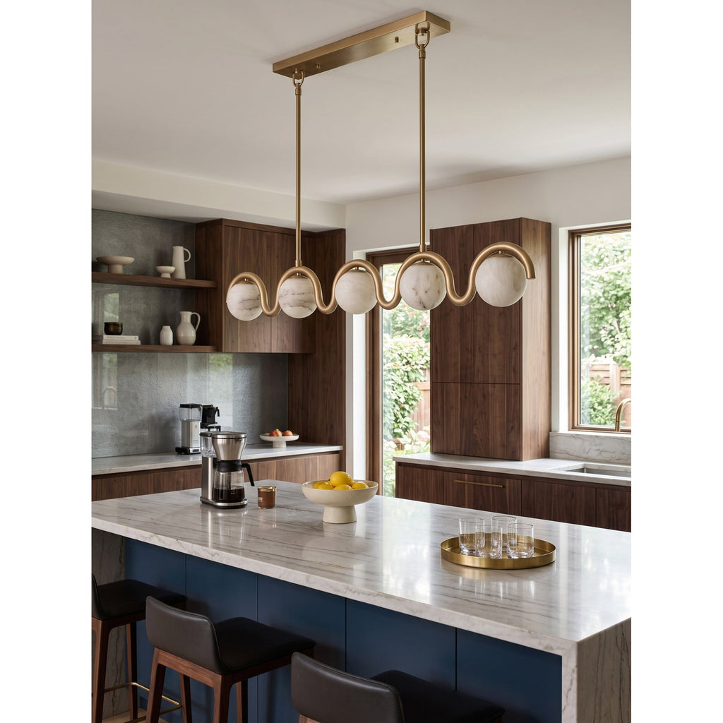 Lenox Linear Alabaster Chandelier