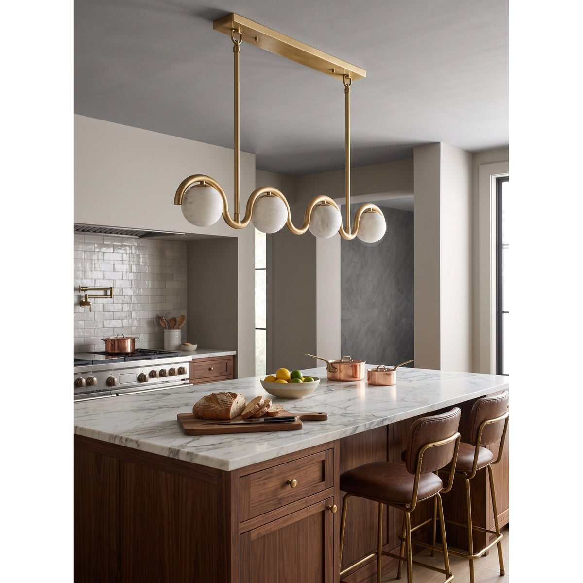 Lenox Linear Alabaster Chandelier