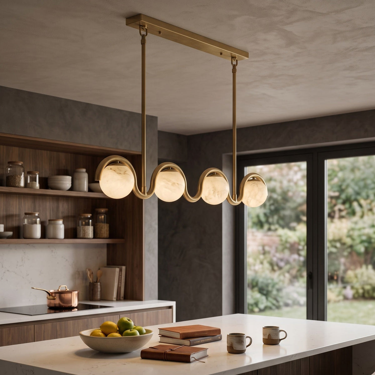 Lenox Linear Alabaster Chandelier