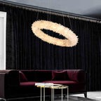 Savoy Crystal Cluster Round Modern Chandelier