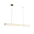 Noble Alabaster Linear Pendant Light Over Kitchen Island