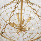 Aurum Glass  Round Chandelier 33"