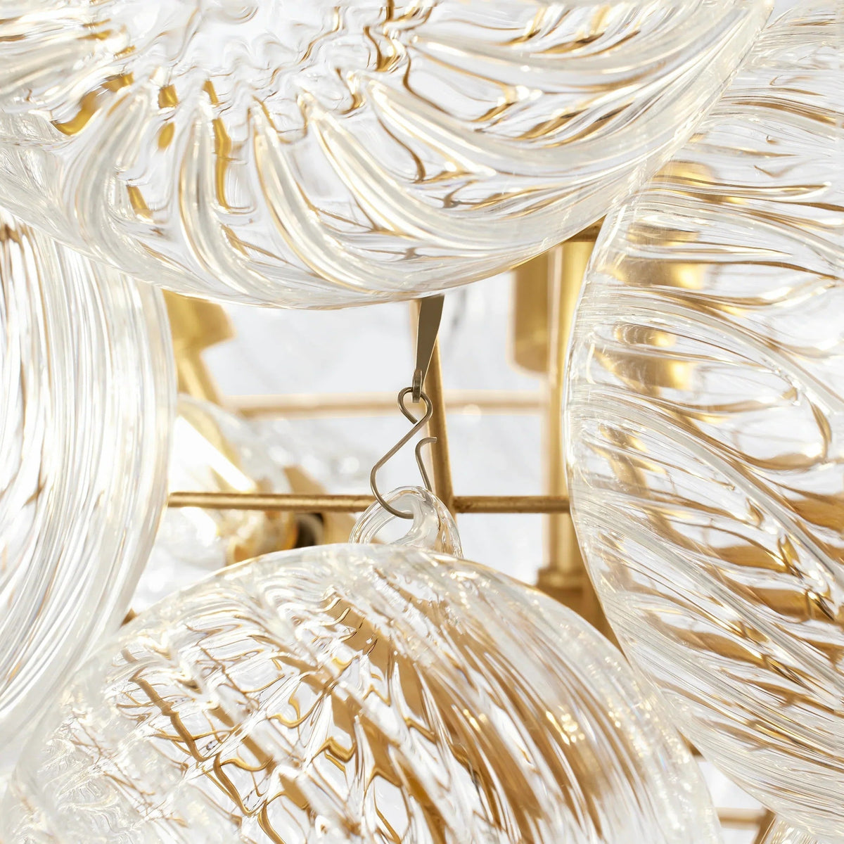 Aurum Glass  Round Chandelier 33"